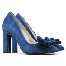 Scarpe eleganti donna 1252 turchese antilope