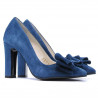 Scarpe eleganti donna 1252 turchese antilope