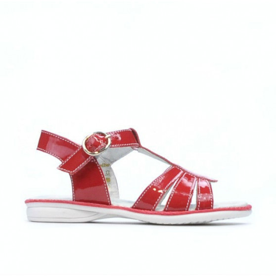 Sandali per bambini piccoli 53c vernice rossa