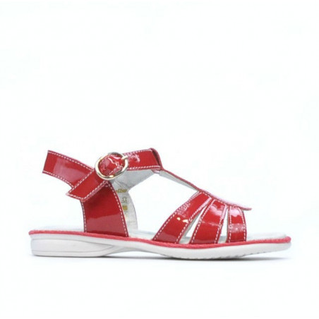 Sandali per bambini piccoli 53c vernice rossa