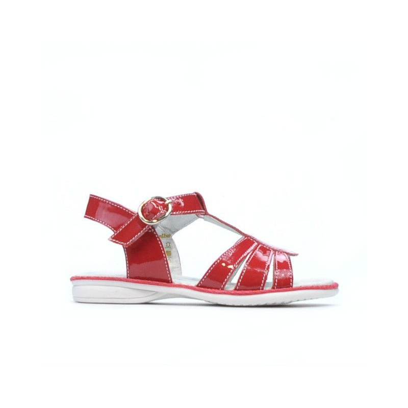 Sandali per bambini piccoli 53c vernice rossa