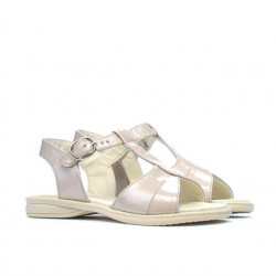 Sandali per bambini piccoli 40c vernice beige madreperla