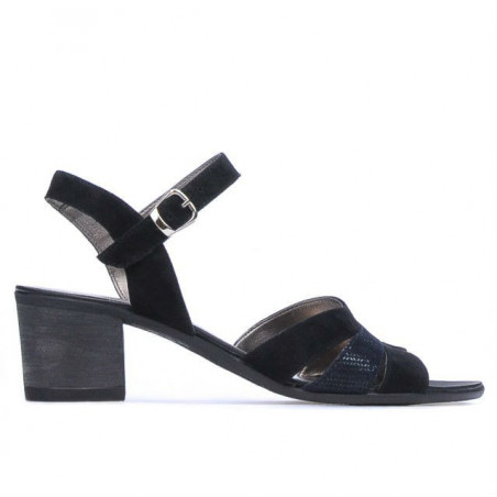 Sandali donna 5024 nero velluto combinato