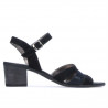 Sandali donna 5024 nero velluto combinato
