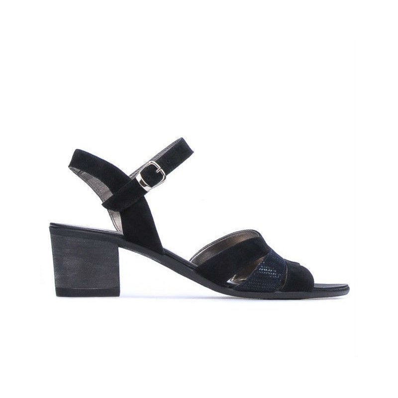 Sandali donna 5024 nero velluto combinato