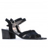 Sandali donna 5024 nero velluto combinato