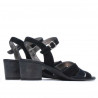 Sandali donna 5024 nero velluto combinato