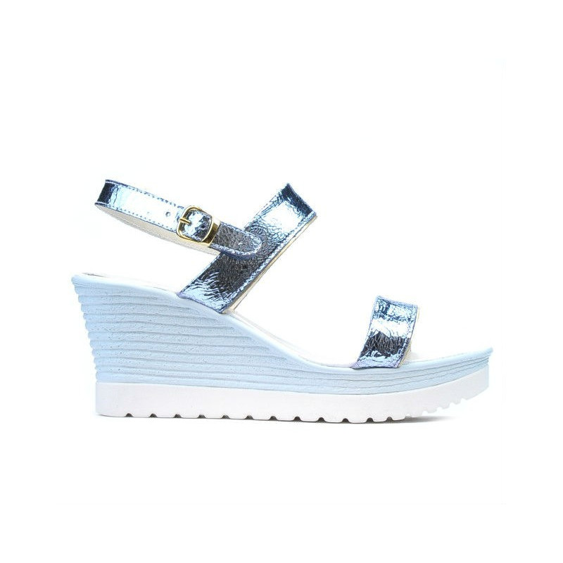 Sandali donna 5031 blu argento