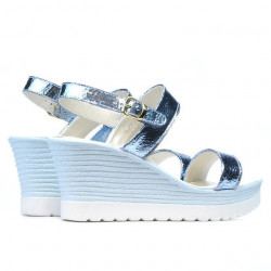 Sandali donna 5031 blu argento