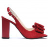 Sandali donna 1256 rosso camoscio