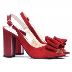 Sandali donna 1256 rosso camoscio