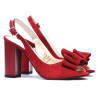Sandali donna 1256 rosso camoscio