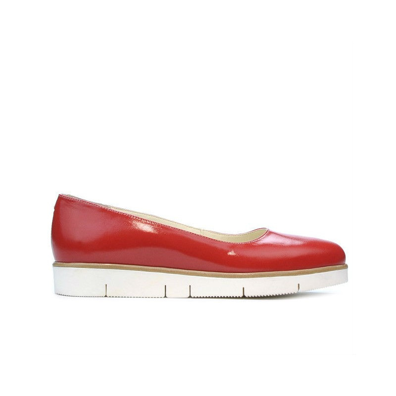 Scarpe casual donna 677 vernice rossa