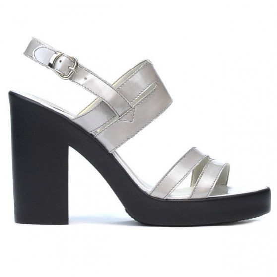 Sandali donna 5027 vernice argento