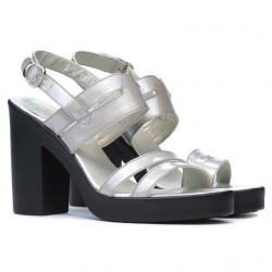 Sandali donna 5027 vernice argento