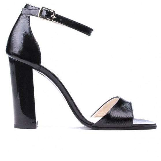 Sandali donna 1259 vernice nero satinato