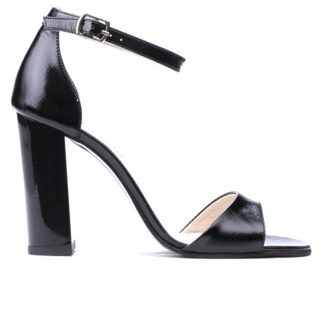 Sandali donna 1259 vernice nero satinato