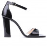 Sandali donna 1259 vernice nero satinato