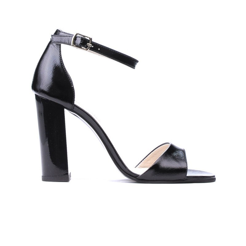 Sandali donna 1259 vernice nero satinato