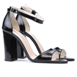 Sandali donna 1259 vernice nero satinato