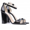Sandali donna 1259 vernice nero satinato