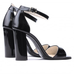 Sandali donna 1259 vernice nero satinato