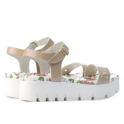 Sandali donna 5034 vernice nude