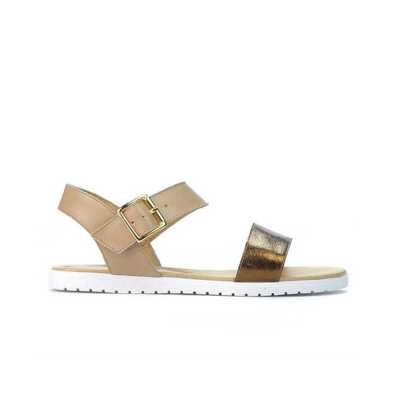 Sandali donna 5036 rame+beige