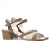 Sandali donna 5024 sabbia velour combinato