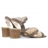 Sandali donna 5024 sabbia velour combinato