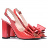 Sandali donna 1256 vernice rosso corallo