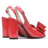 Sandali donna 1256 vernice rosso corallo