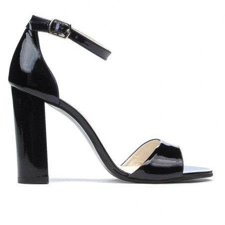 Sandali donna 1259 vernice nero+viola (camaleonte)