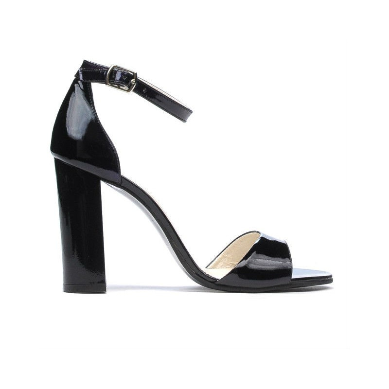Sandali donna 1259 vernice nero+viola (camaleonte)