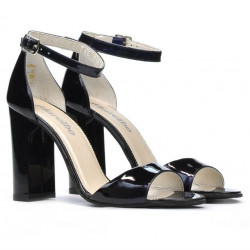 Sandali donna 1259 vernice nero+viola (camaleonte)