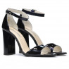 Sandali donna 1259 vernice nero+viola (camaleonte)