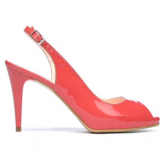 Sandali donna 1250 vernice rosso corallo