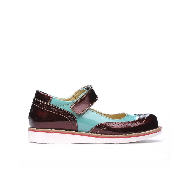 Scarpe bambini 153 vernice borbo combinata 01