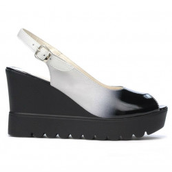 Sandali donna 5026 nero+bianco