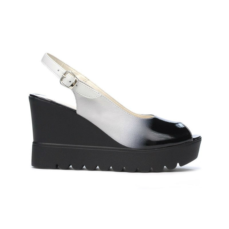 Sandali donna 5026 nero+bianco