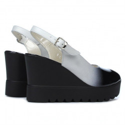 Sandali donna 5026 nero+bianco