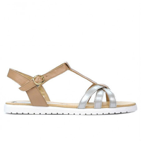 Sandali donna 5038 argento combinato