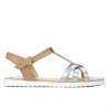 Sandali donna 5038 argento combinato