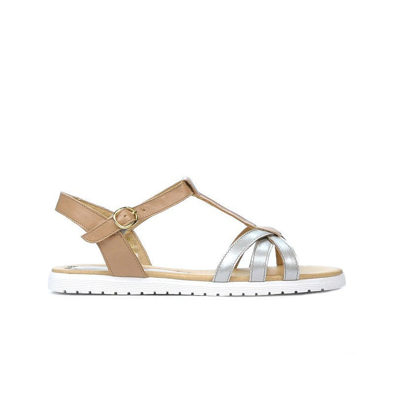 Sandali donna 5038 argento combinato