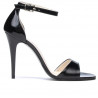 Sandali donna 1238 vernice nera satinata
