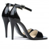 Sandali donna 1238 vernice nera satinata