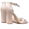Sandali donna 1259 vernice beige perlato