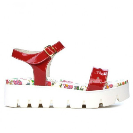 Sandali donna 5034 vernice rossa