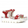 Sandali donna 5034 vernice rossa