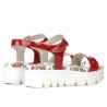 Sandali donna 5034 vernice rossa